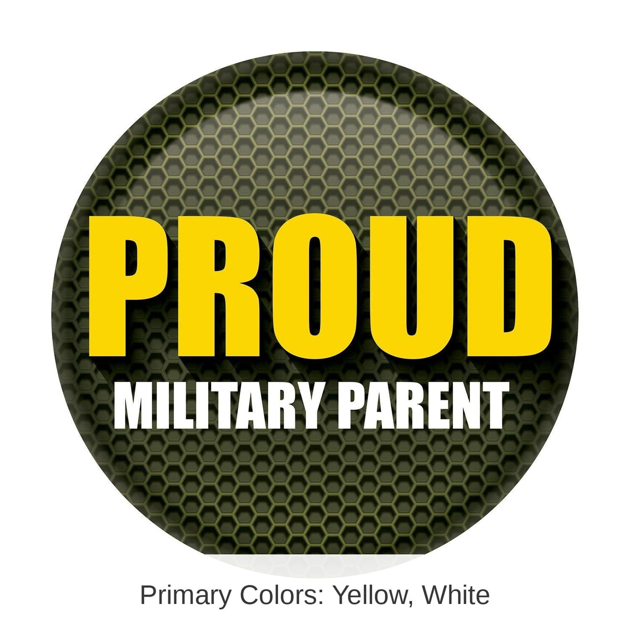 6 Pack Bulk Proud Military Parent Button - Green