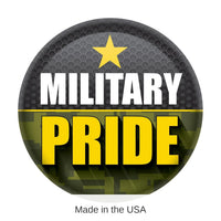6 Pack Bulk Military Pride Button- Army- Star