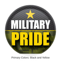 6 Pack Bulk Military Pride Button- Army- Star