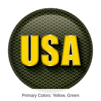 6 Pack Bulk USA Button- Army- Green