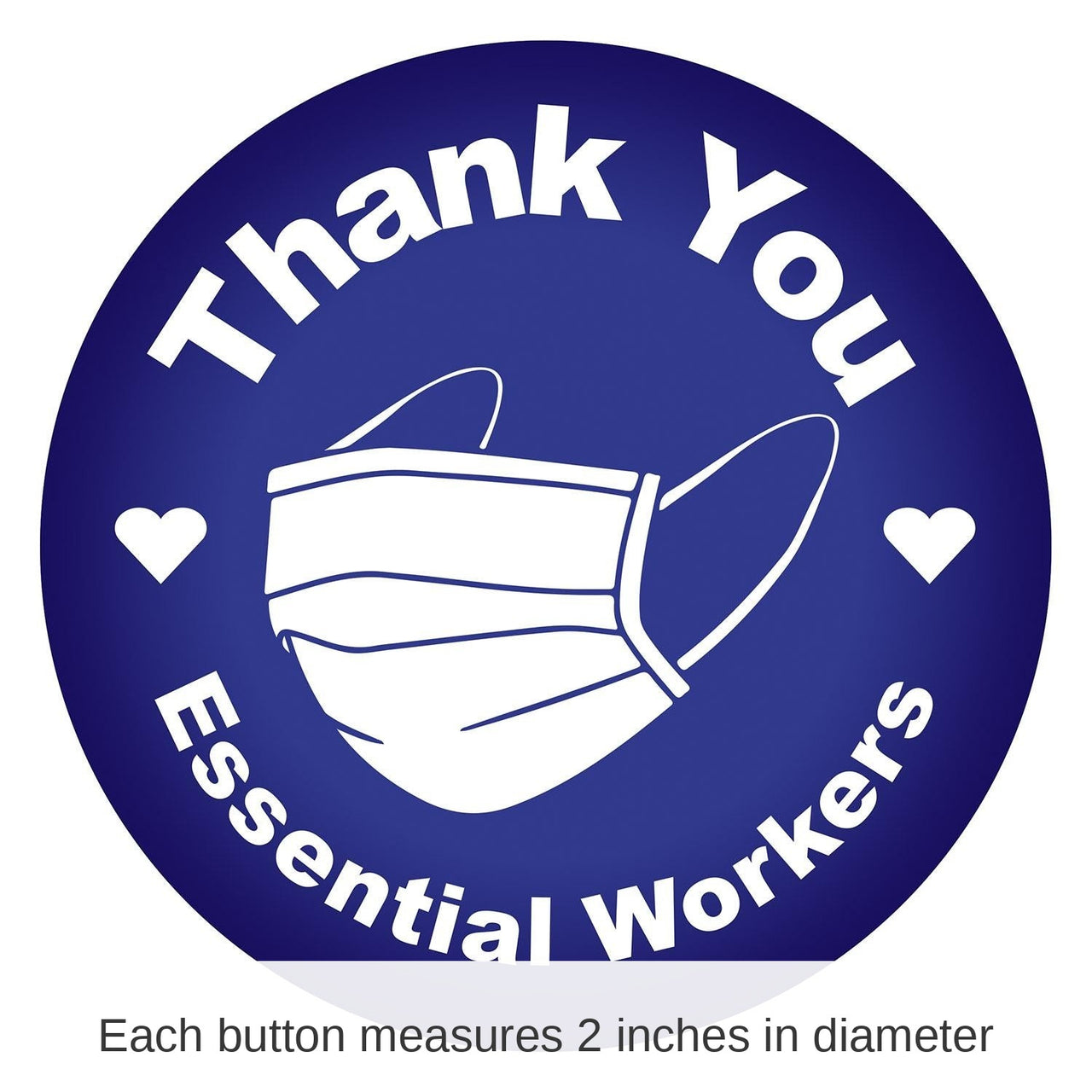6 Pack Bulk Thank You Essential Workers Button