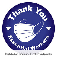 6 Pack Bulk Thank You Essential Workers Button