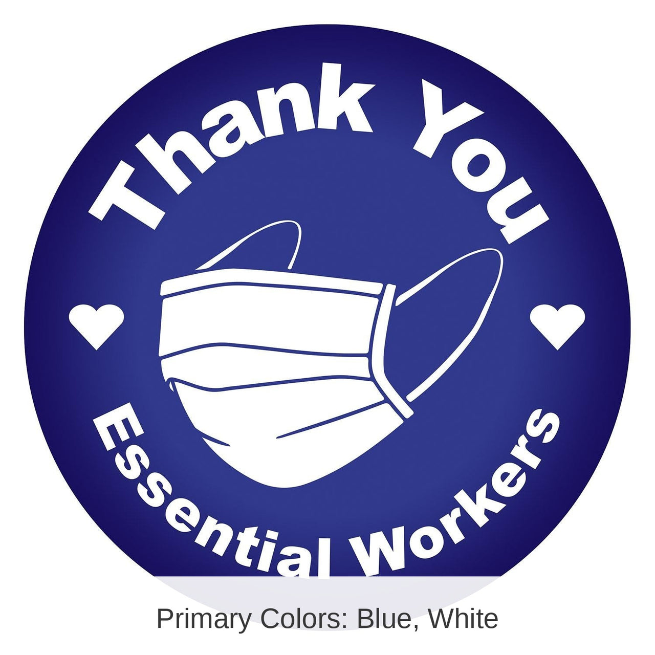 6 Pack Bulk Thank You Essential Workers Button