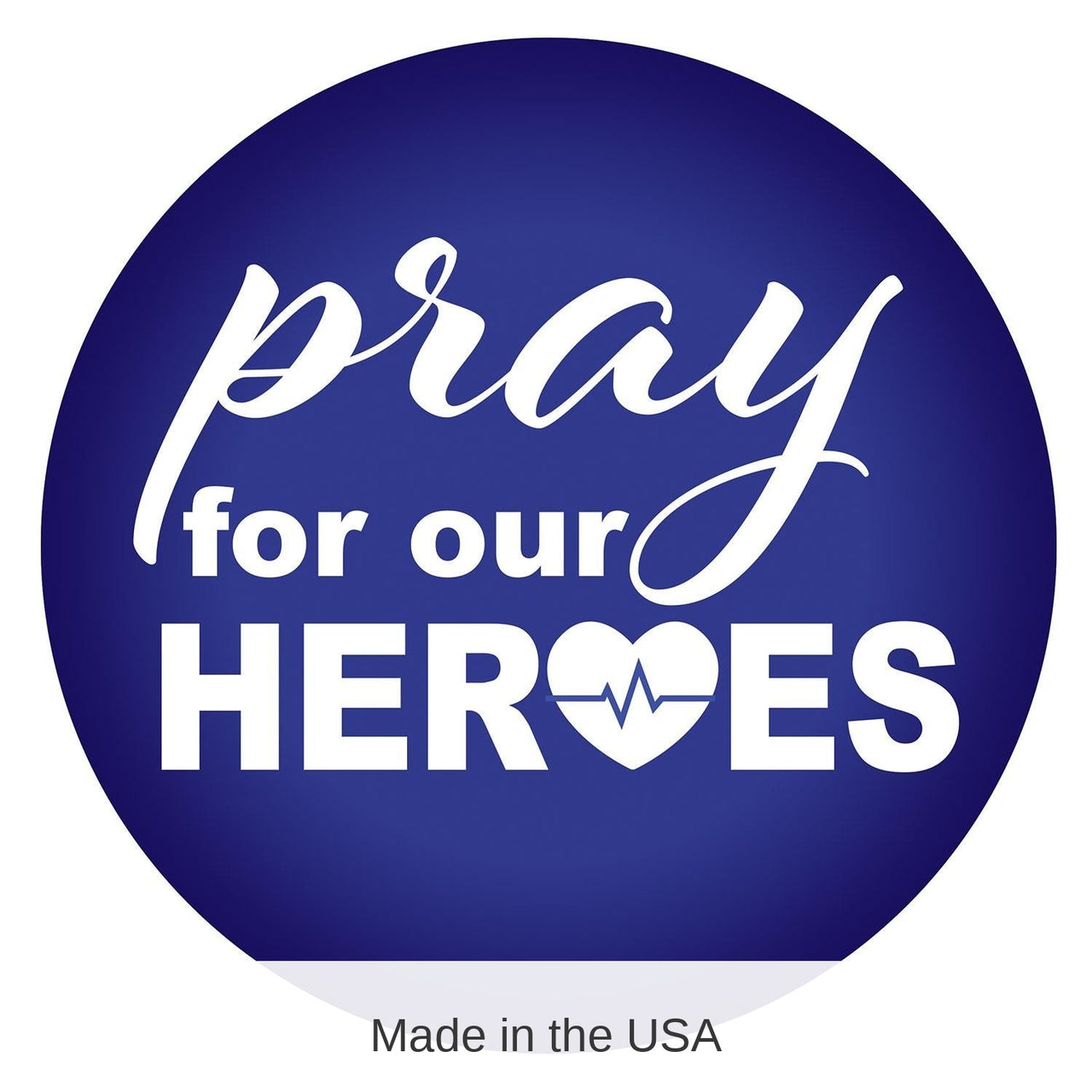 6 Pack Bulk Pray For Our Heroes Button- Blue