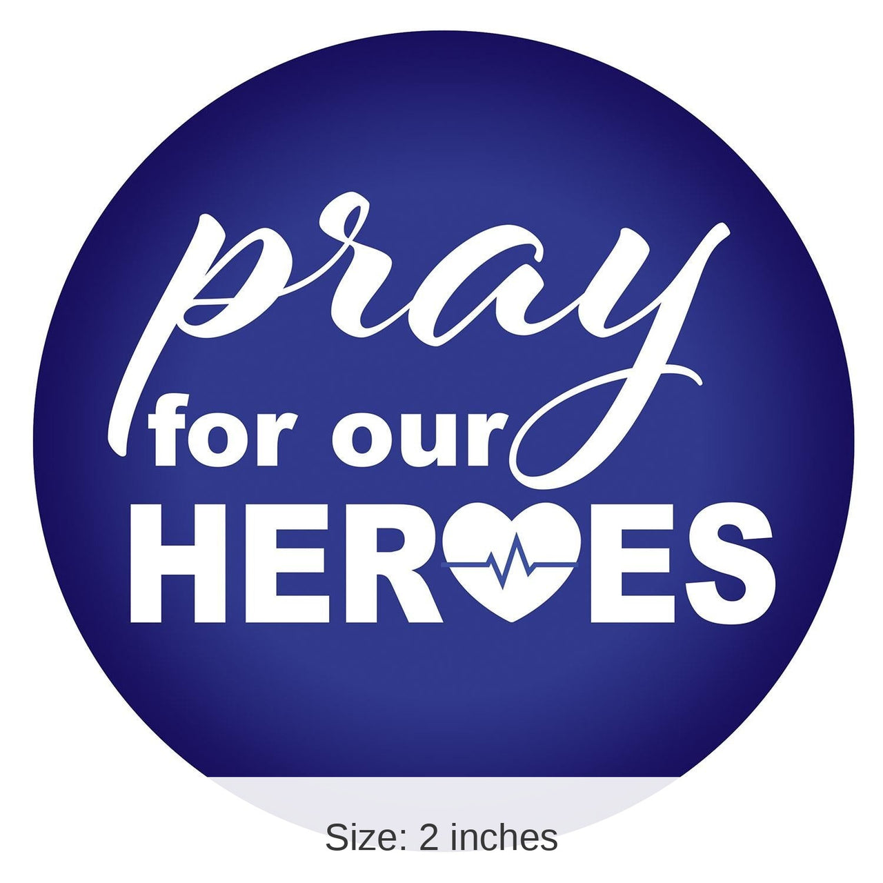 6 Pack Bulk Pray For Our Heroes Button- Blue