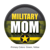 6 Pack Bulk Military Mom Button- Army