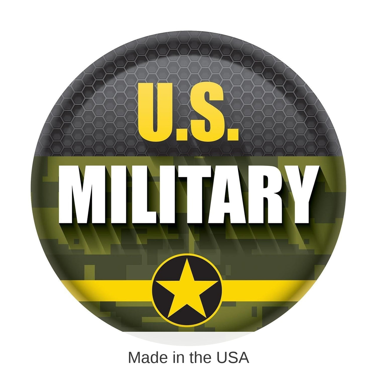 6 Pack Bulk U.S. Military Button- Army
