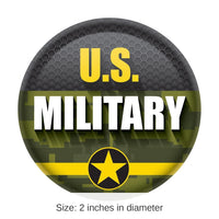 6 Pack Bulk U.S. Military Button- Army