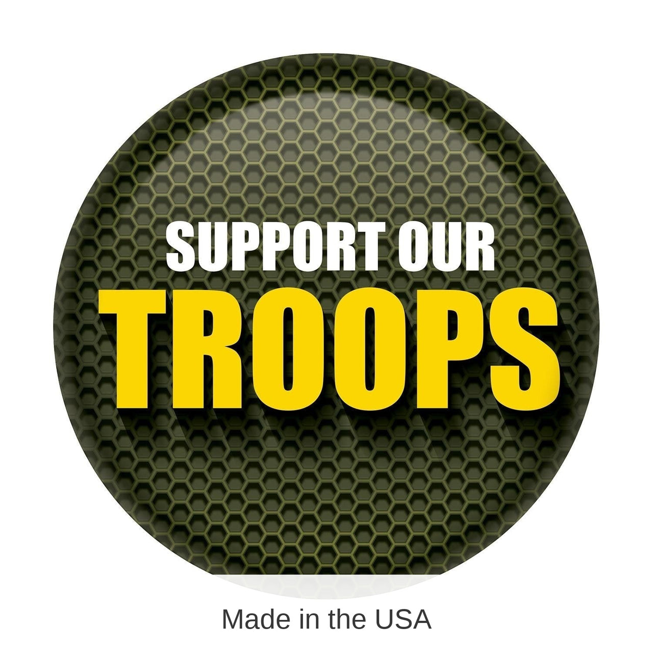6 Pack Bulk Support Our Troops Button - Green