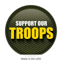 6 Pack Bulk Support Our Troops Button - Green