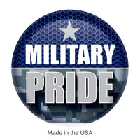6 Pack Bulk Military Pride Button- Navy- Star