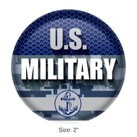 6 Pack Bulk U.S. Military Button- Navy