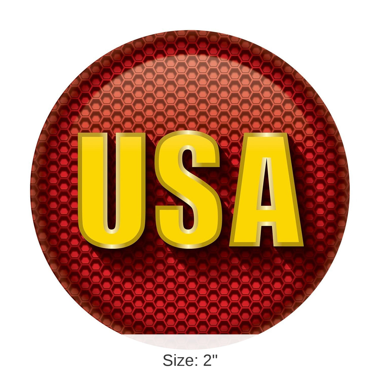 6 Pack Bulk USA Button- Marines- Red