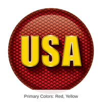 6 Pack Bulk USA Button- Marines- Red