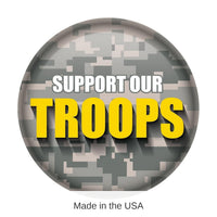 6 Pack Bulk Support Our Troops Button - Light Camo