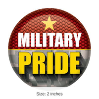 6 Pack Bulk Military Pride Button- Marines- Star