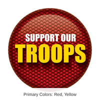 6 Pack Bulk Support Our Troops Button - Red