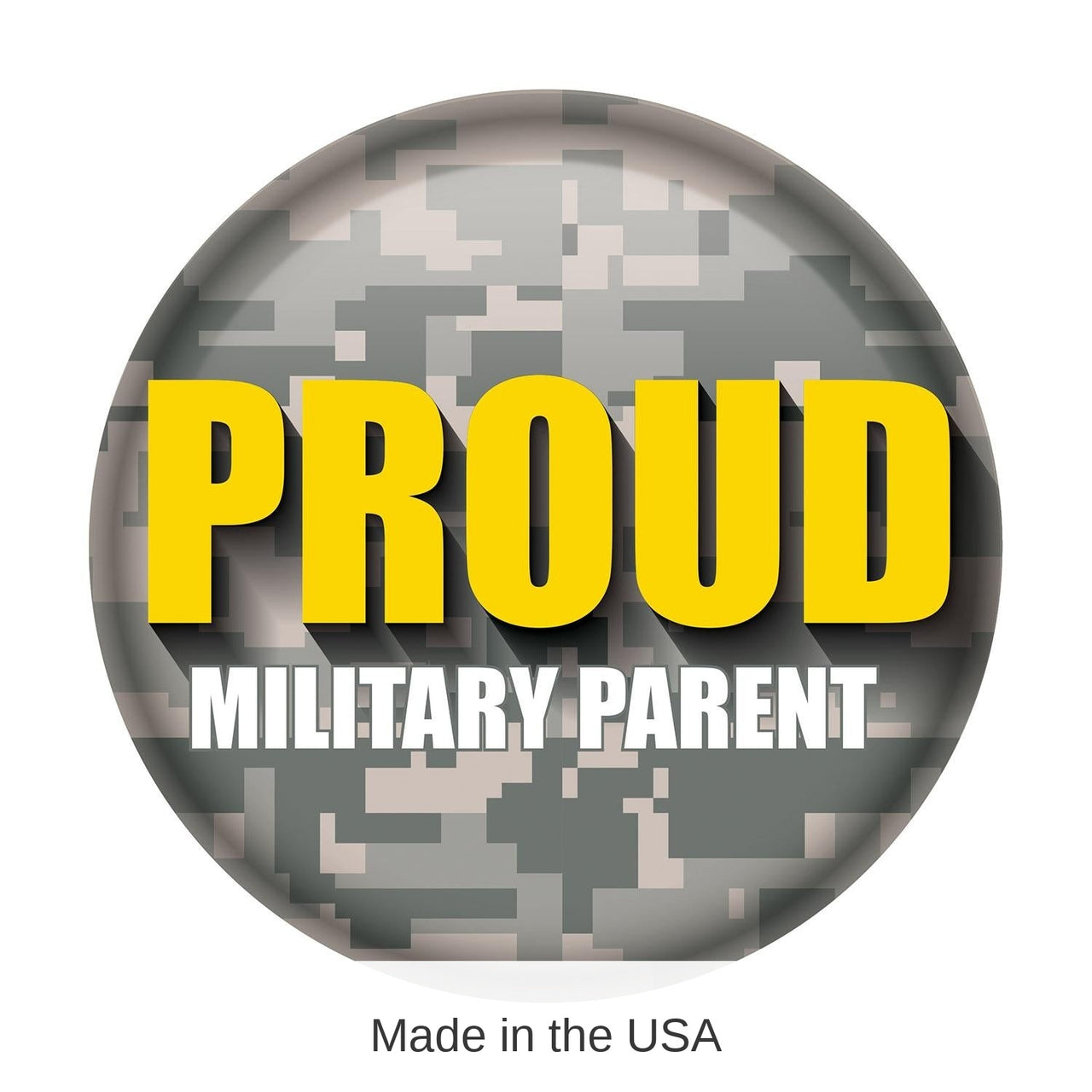 6 Pack Bulk Proud Military Parent Button - Light Camo