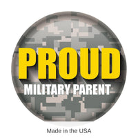 6 Pack Bulk Proud Military Parent Button - Light Camo