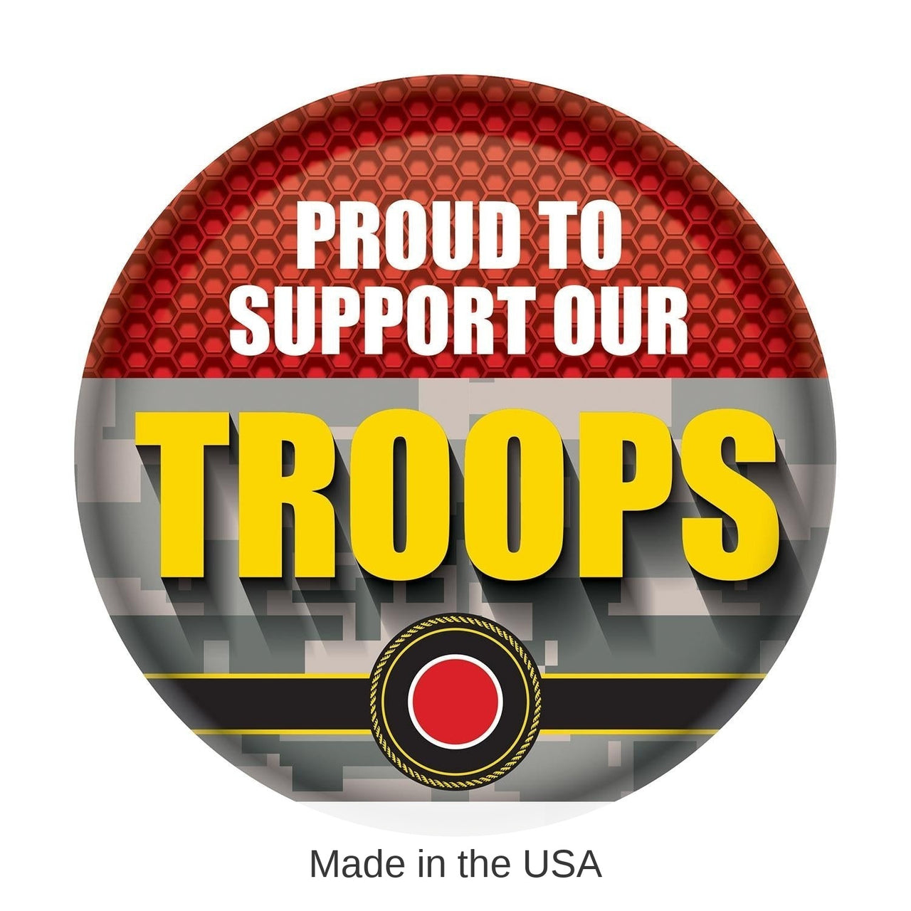 6 Pack Bulk Proud To Support Our Troops Button- Marines