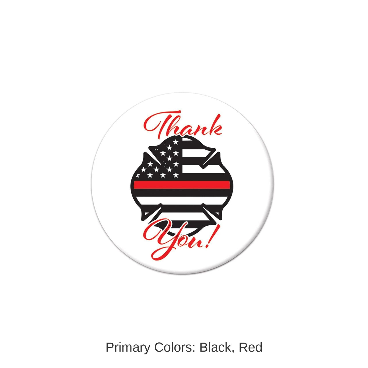 6 Pack Bulk Thank You! Firefighters Button