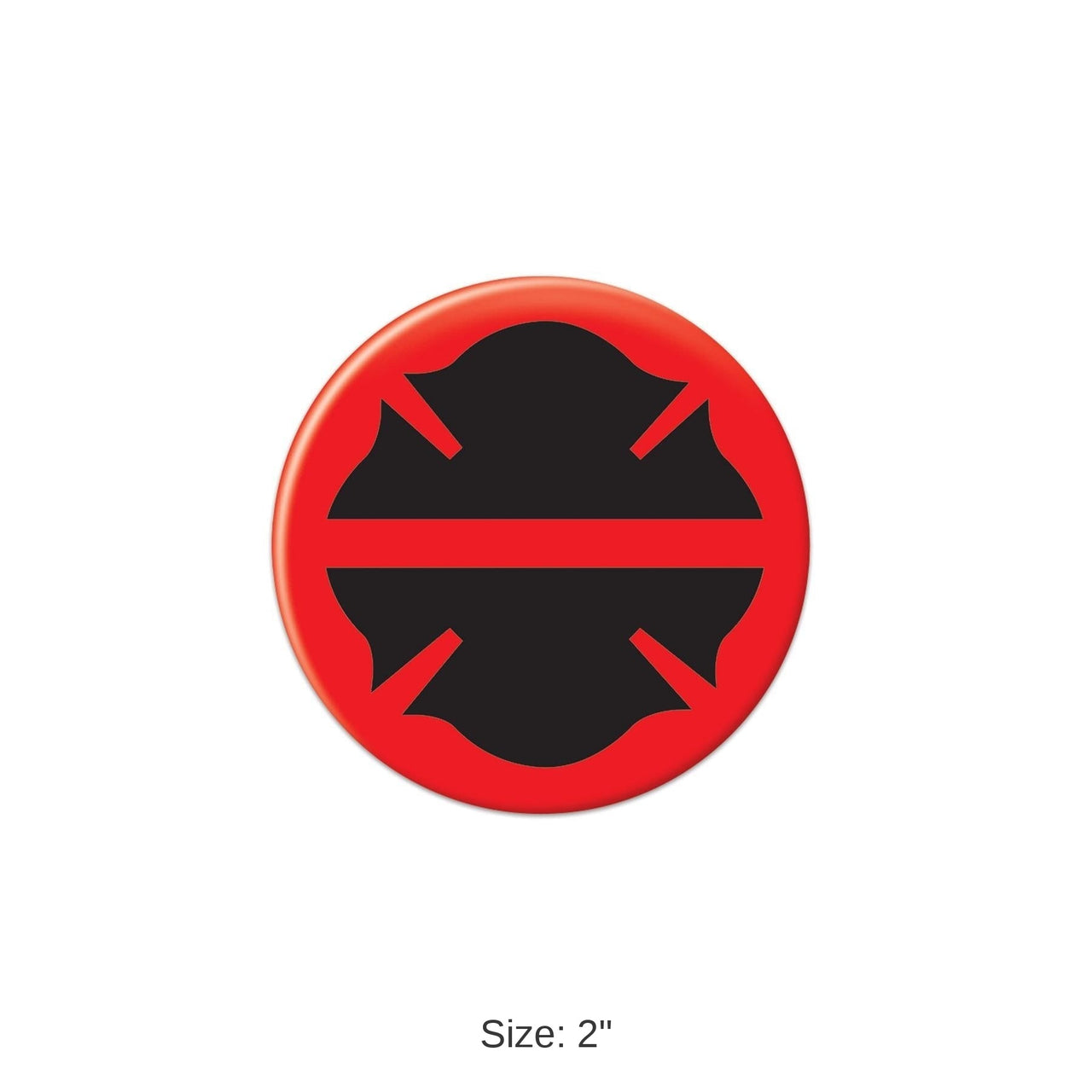 6 Pack Bulk Firefighter Maltese Silhouette Button