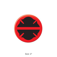 6 Pack Bulk Firefighter Maltese Silhouette Button