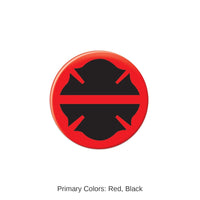 6 Pack Bulk Firefighter Maltese Silhouette Button