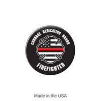 6 Pack Bulk Courage Dedication Honor Firefighter Button