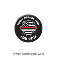 6 Pack Bulk Courage Dedication Honor Firefighter Button