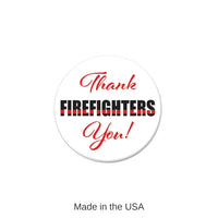 6 Pack Bulk Thank You! Firefighters Button- Red and Black