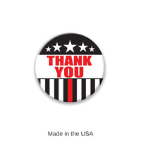 6 Pack Bulk Thank You Firefighters Button- Stripes and Stars