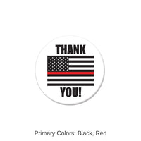 6 Pack Bulk Thank You! Firefighters Button- Flag