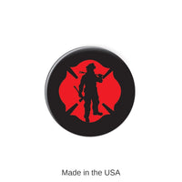 6 Pack Bulk Firefighter with Maltese Icon Button