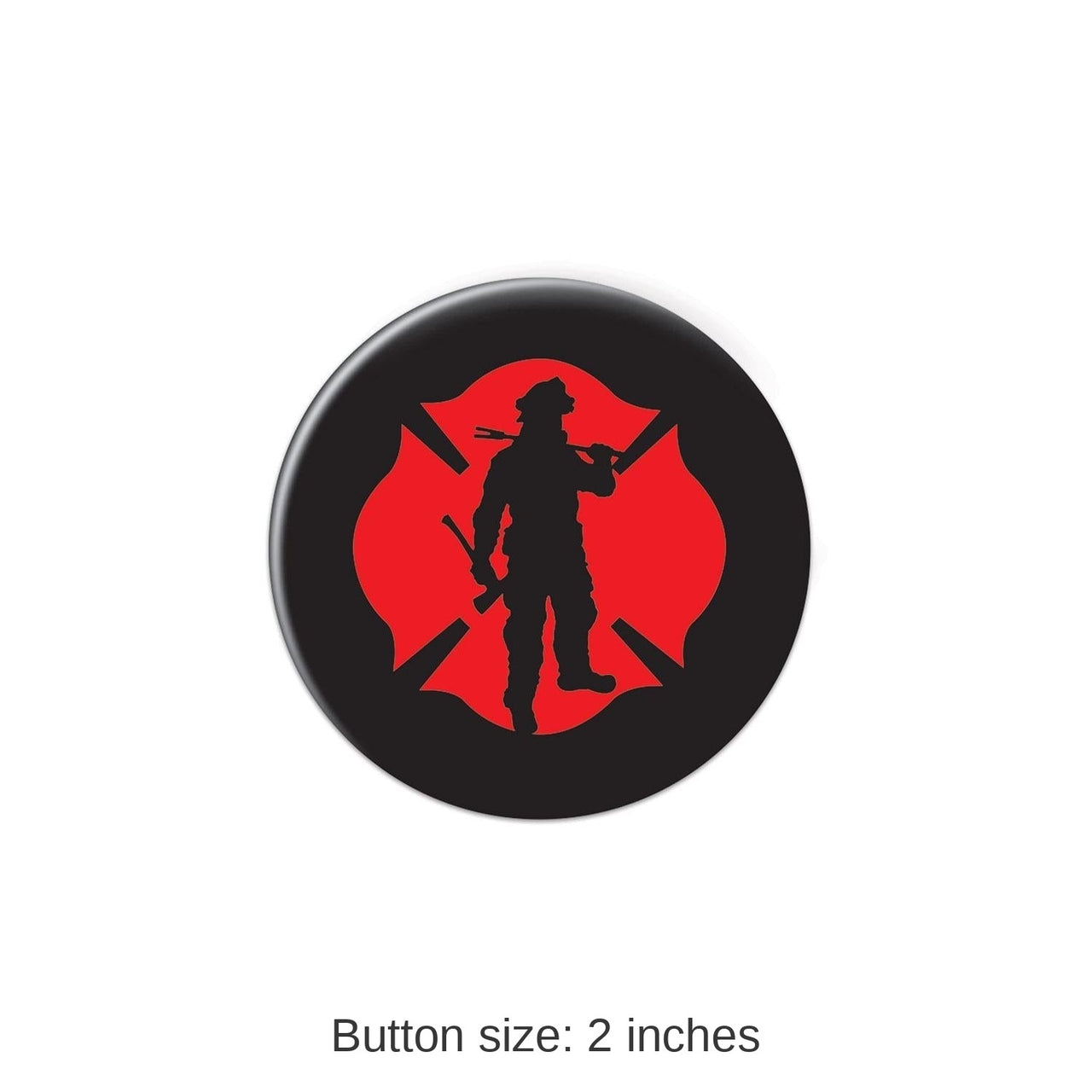 6 Pack Bulk Firefighter with Maltese Icon Button
