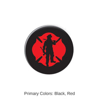 6 Pack Bulk Firefighter with Maltese Icon Button