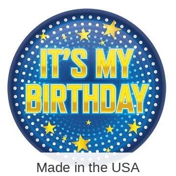 6 Pack Bulk It's My Birthday Button