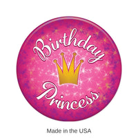 6 Pack Bulk Birthday Princess Button
