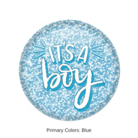 6 Pack Bulk It's A Boy Button