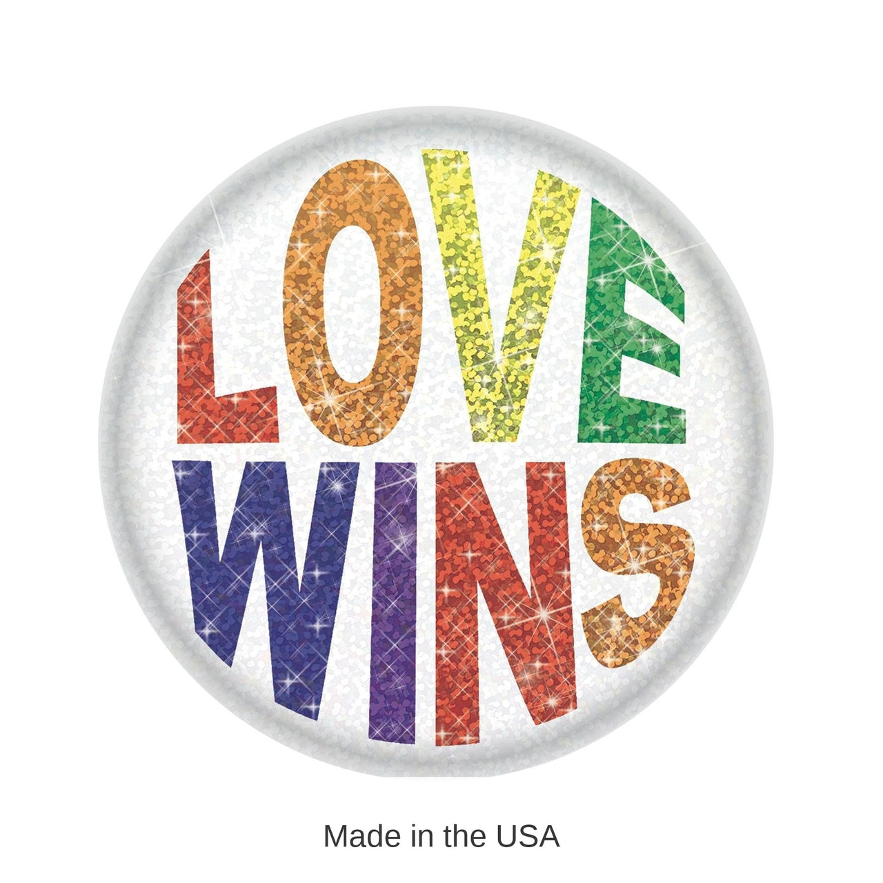 6 Pack Bulk Love Wins Button