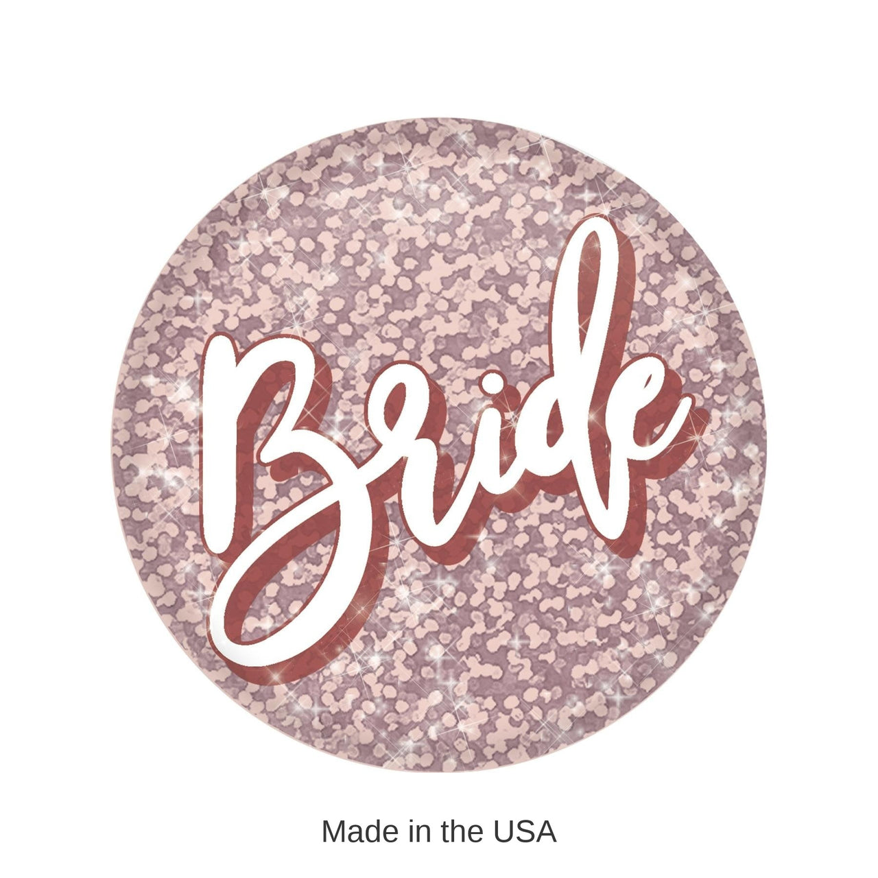 6 Pack Bulk Bride Button- Pink