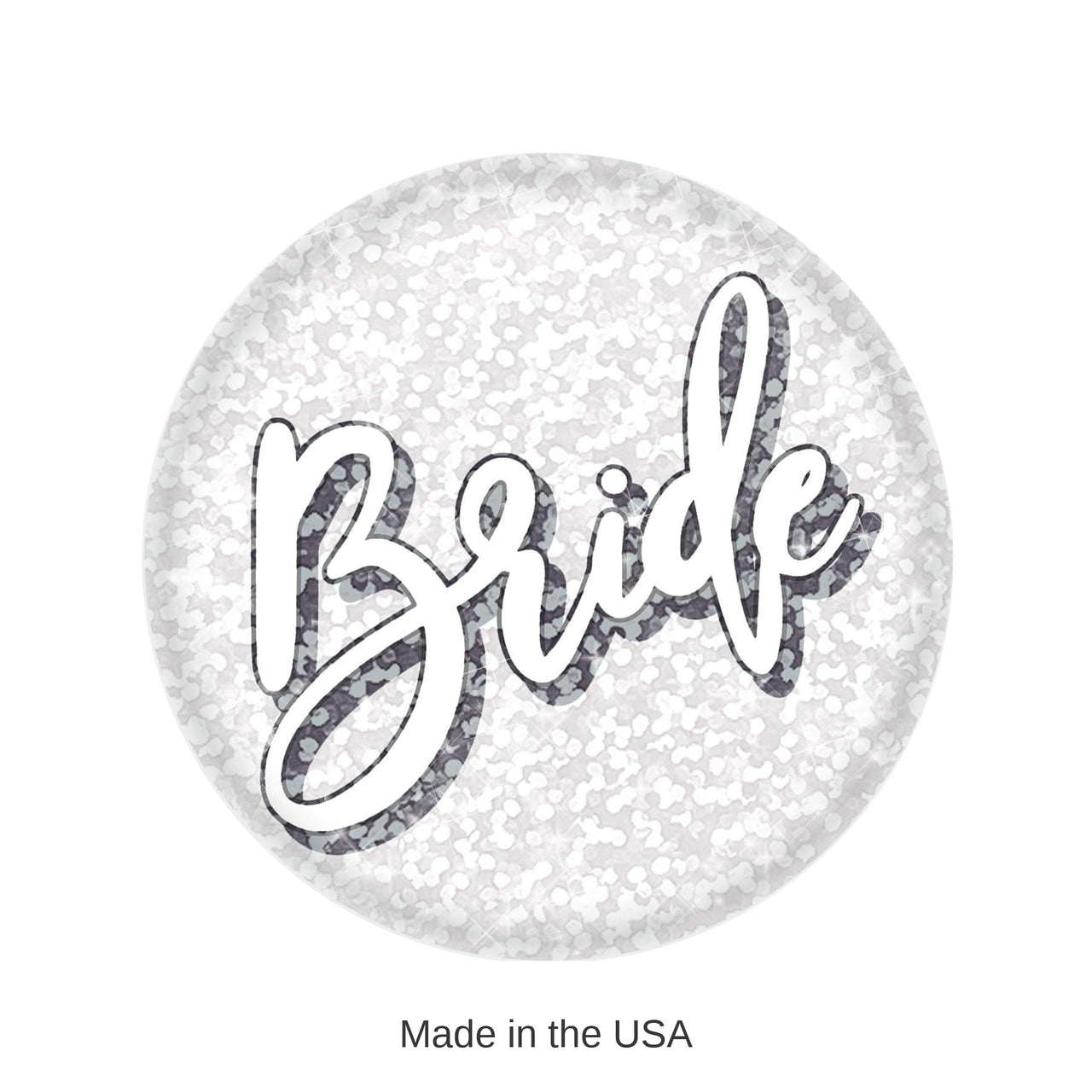 6 Pack Bulk Bride Button- White