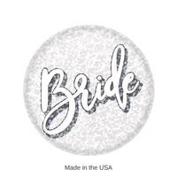 6 Pack Bulk Bride Button- White