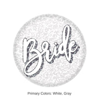 6 Pack Bulk Bride Button- White