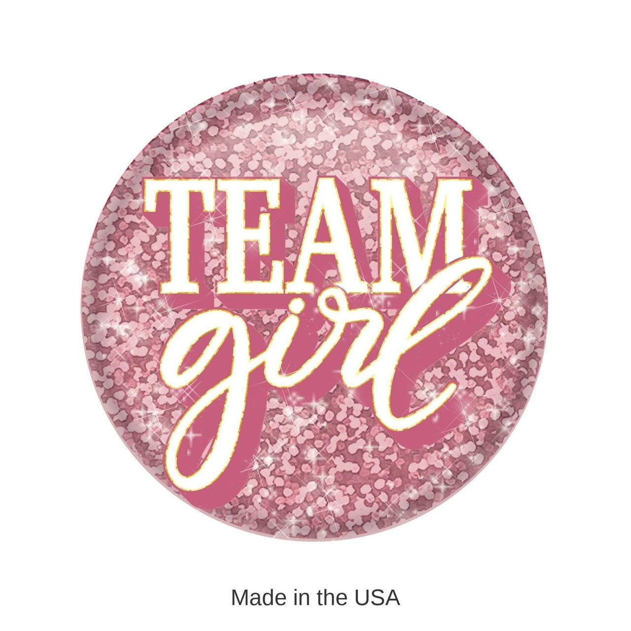 6 Pack Bulk Team Girl Button