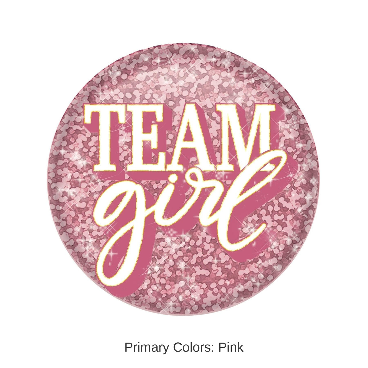 6 Pack Bulk Team Girl Button