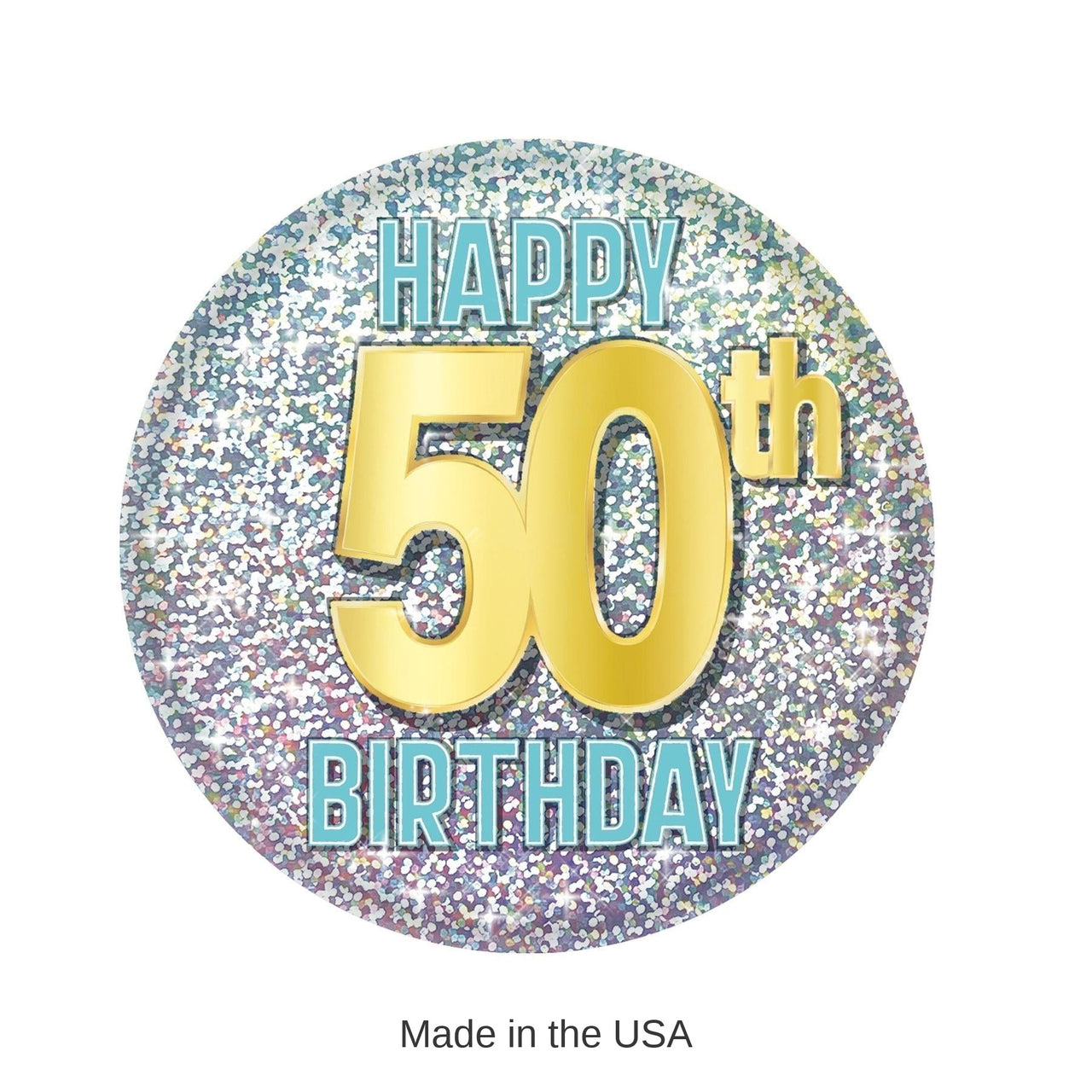 6 Pack Bulk 50th Birthday Button