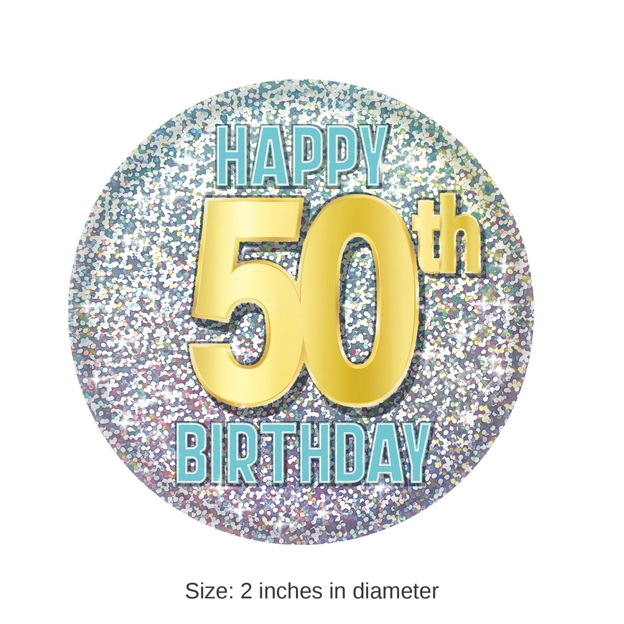 6 Pack Bulk 50th Birthday Button