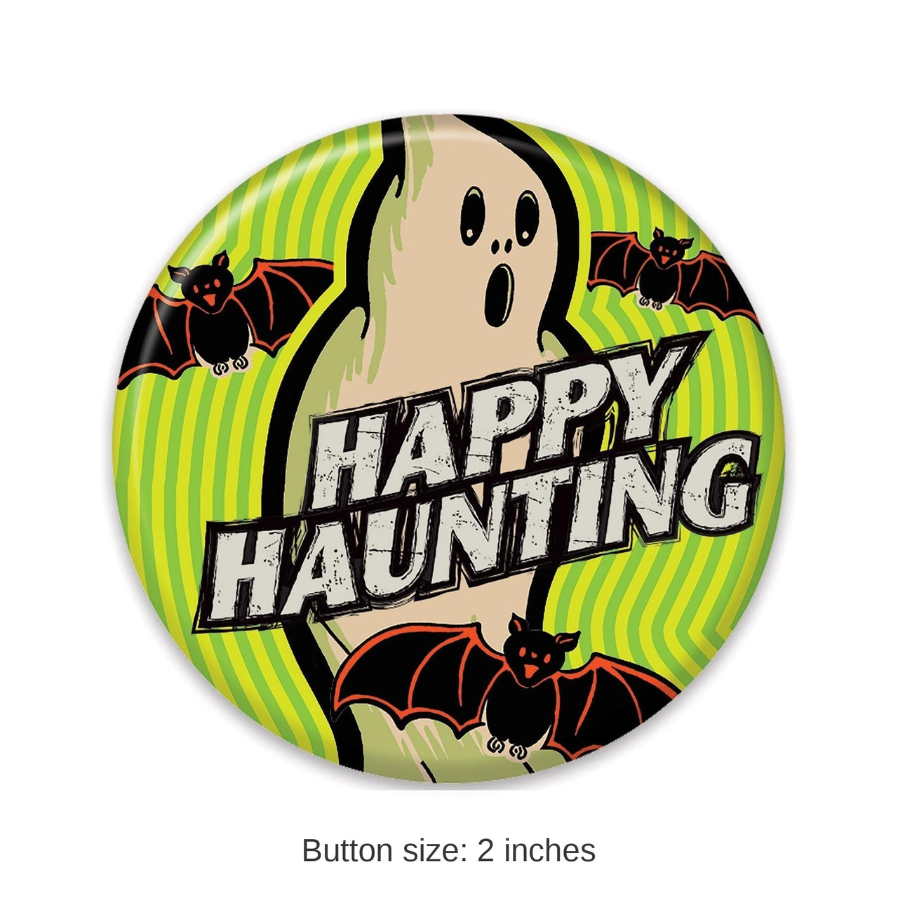 6 Pack Bulk Vintage Halloween Ghost Button