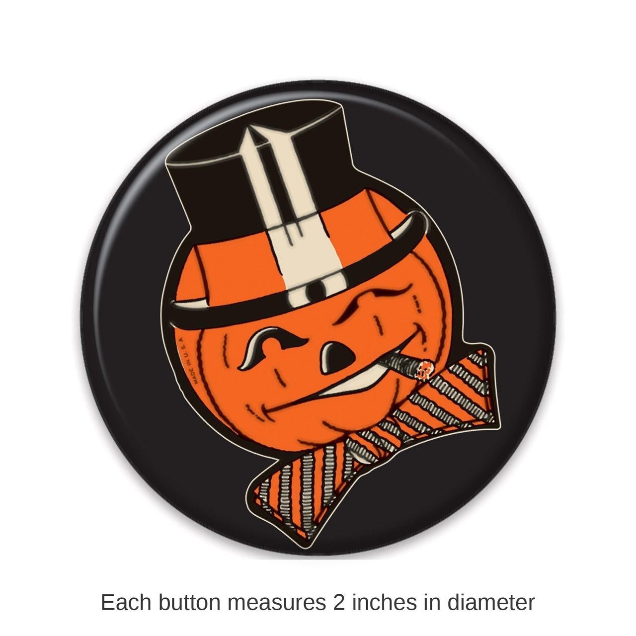 6 Pack Bulk Vintage Halloween JOL Button- Jack-O-Lantern